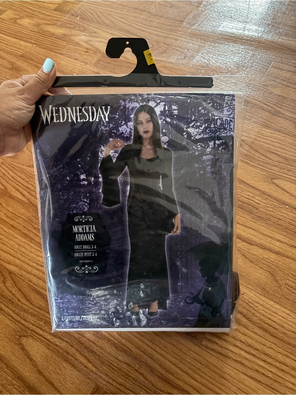 Party City Wednesday Morticia Addams Black Long Sleeve Dress Costume